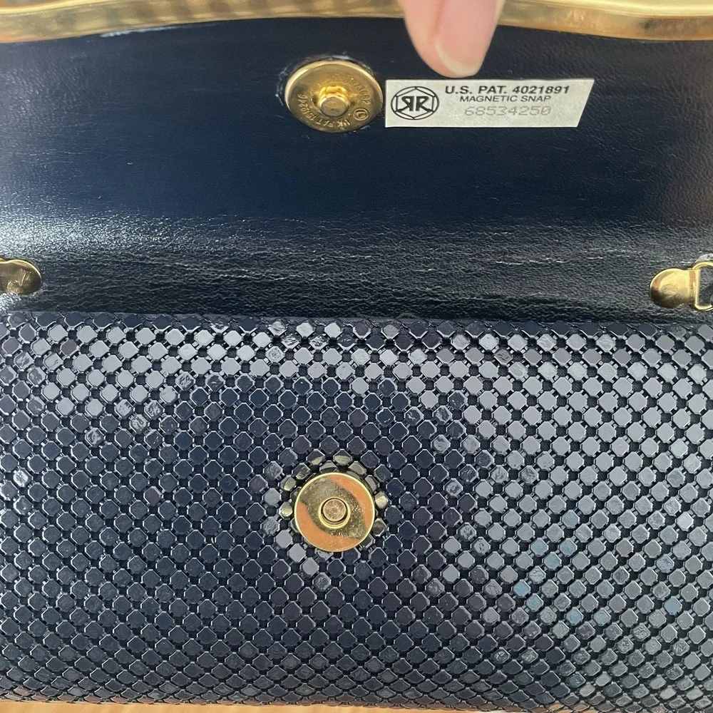 Vintage La Regale Evening‎ Clutch Navy Blue Mesh
